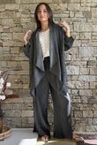 Rustic Nature Bubble Cotton Waterfall Jacket Washed Charcoal